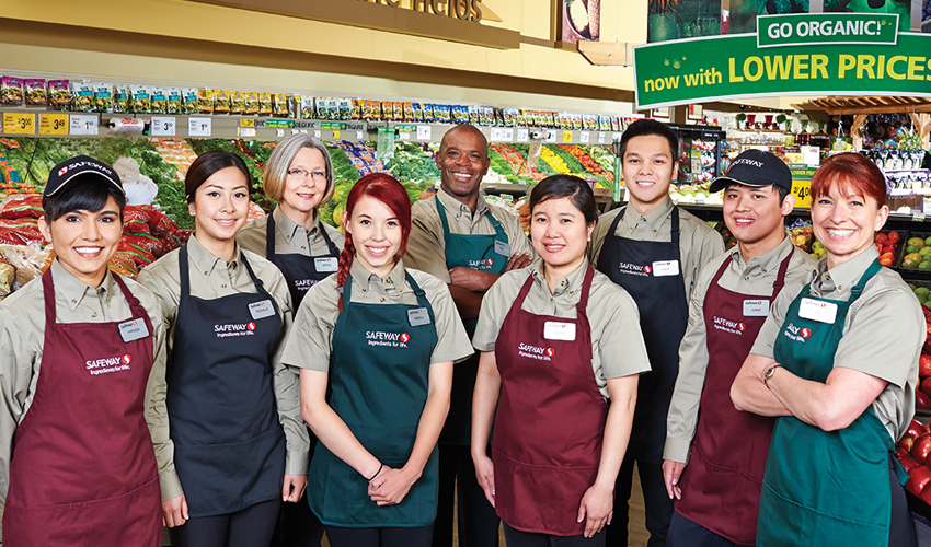 Photo de groupe d’employés de Safeway.